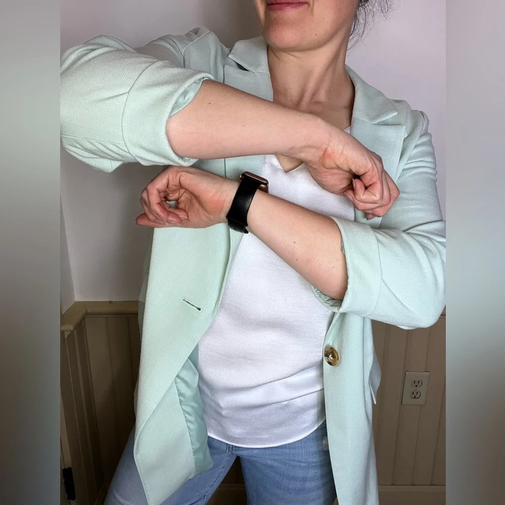 George Asda United Kingdom Casual Blazer Mint Trendy Oversized Women’s Sz  12